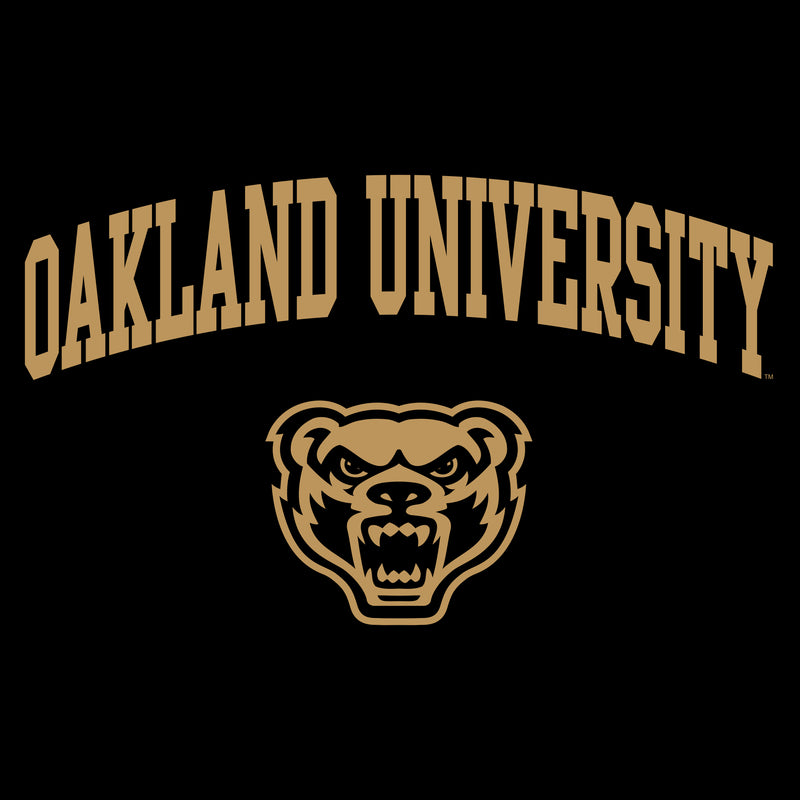 Oakland University Golden Grizzlies Arch Logo Long Sleeve T Shirt - Black