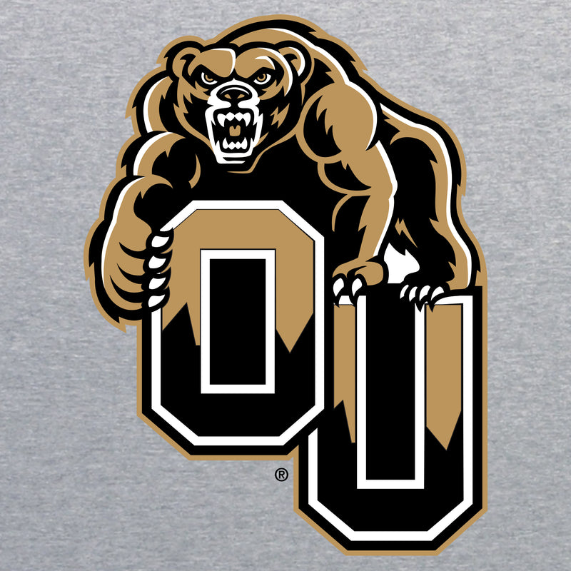Oakland University Golden Grizzlies Primary Logo Short Sleeve Youth T Shirt - Sport Grey