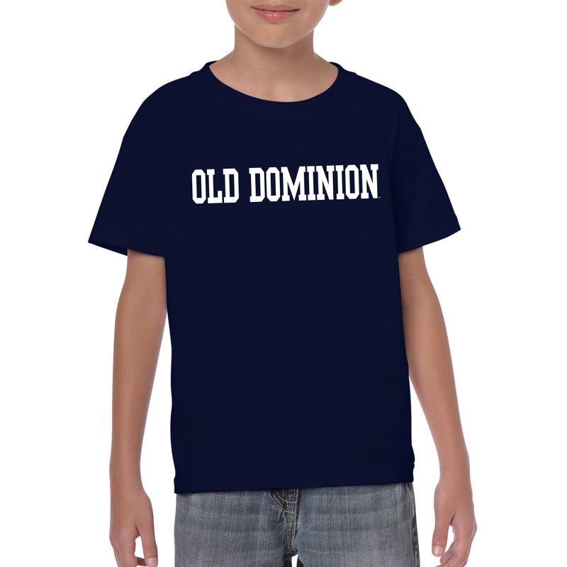 Old Dominion University Monarchs Basic Block Youth Short Sleeve T Shirt - Navy