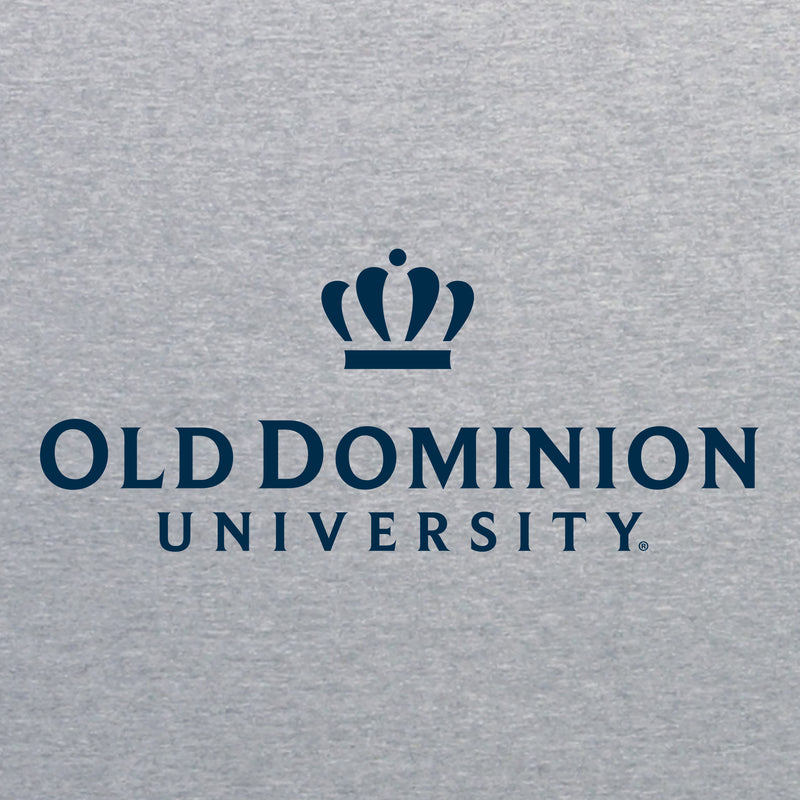 Old Dominion University Monarchs Institutional Logo Long Sleeve T Shirt - Sport Grey