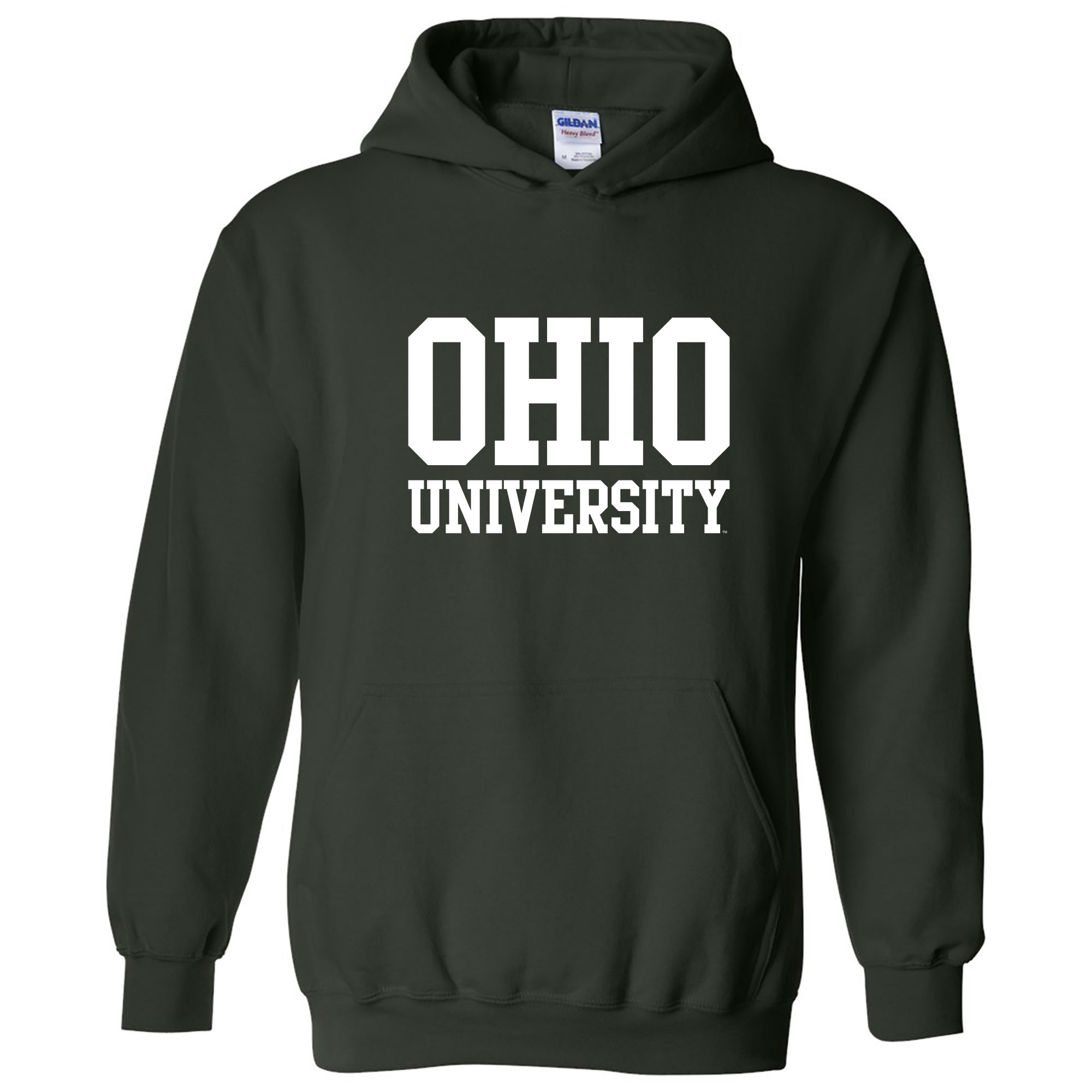 ohio university gear Ohio University Bobcats Basic Block Hoodie in Green | Size: 3XL
