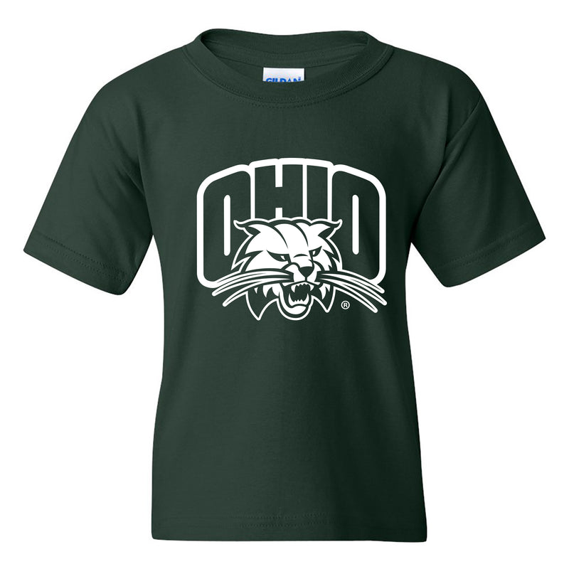 Ohio University Bobcats Arch Logo Youth T Shirt - Forest