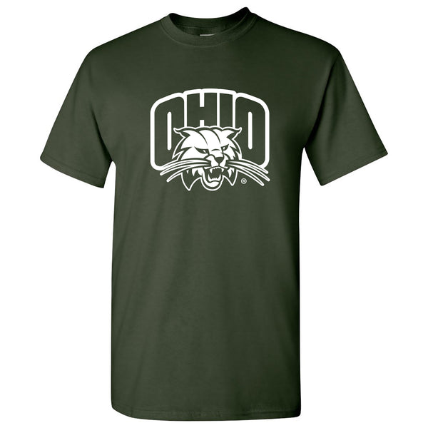 Ohio University Bobcats Arch Logo T-Shirt - Team Color, Forest Green, Unisex 3X-Large, NCAA College Apparel