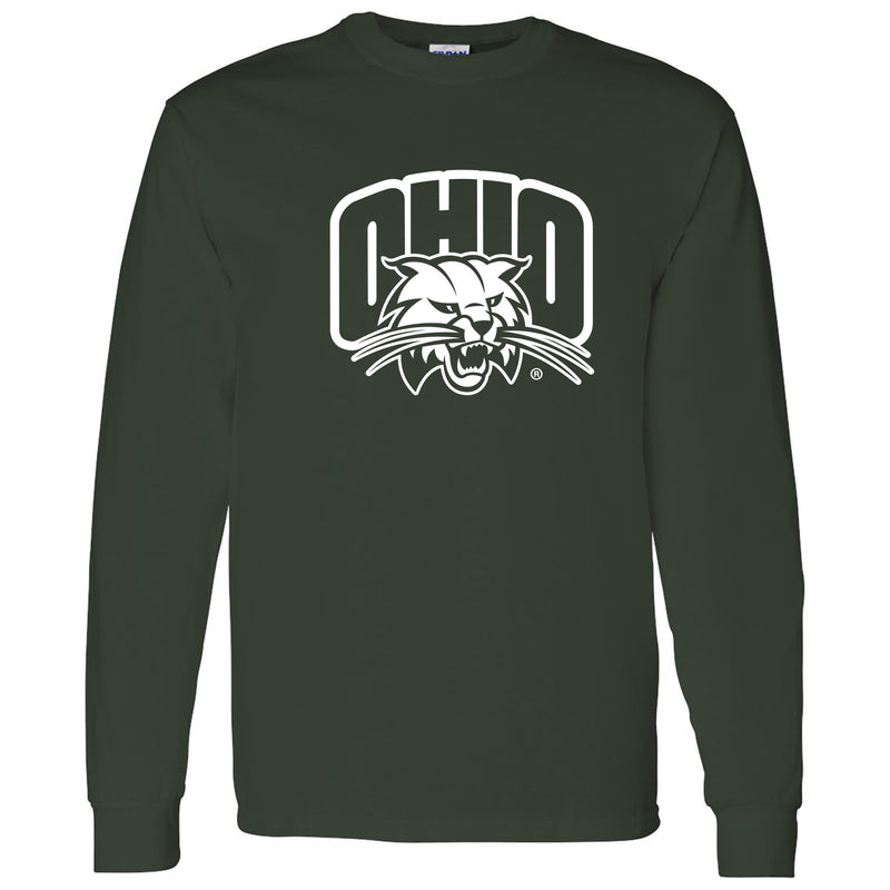 Ohio University Bobcats Arch Logo Long Sleeve T Shirt - Forest