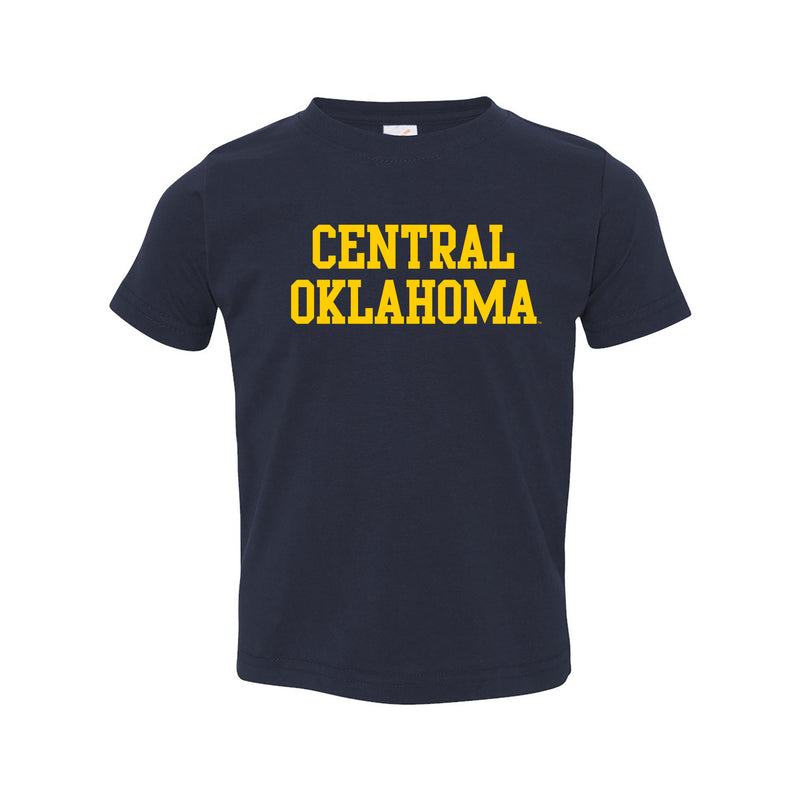 Central Oklahoma University Bronchos Basic Block Toddler Short Sleeve T Shirt - Navy