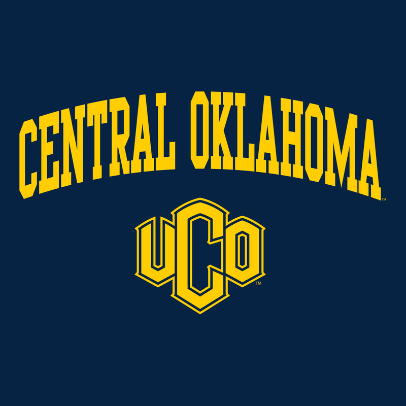 Central Oklahoma University Bronchos Arch Logo Heavy Blend Hoodie - Navy