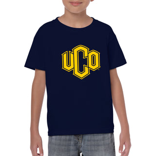 Central Oklahoma University Bronchos Primary Logo Youth Short Sleeve T Shirt - Navy