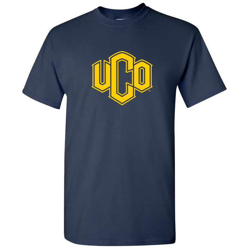 Central Oklahoma University Bronchos Primary Logo Short Sleeve T Shirt - Navy