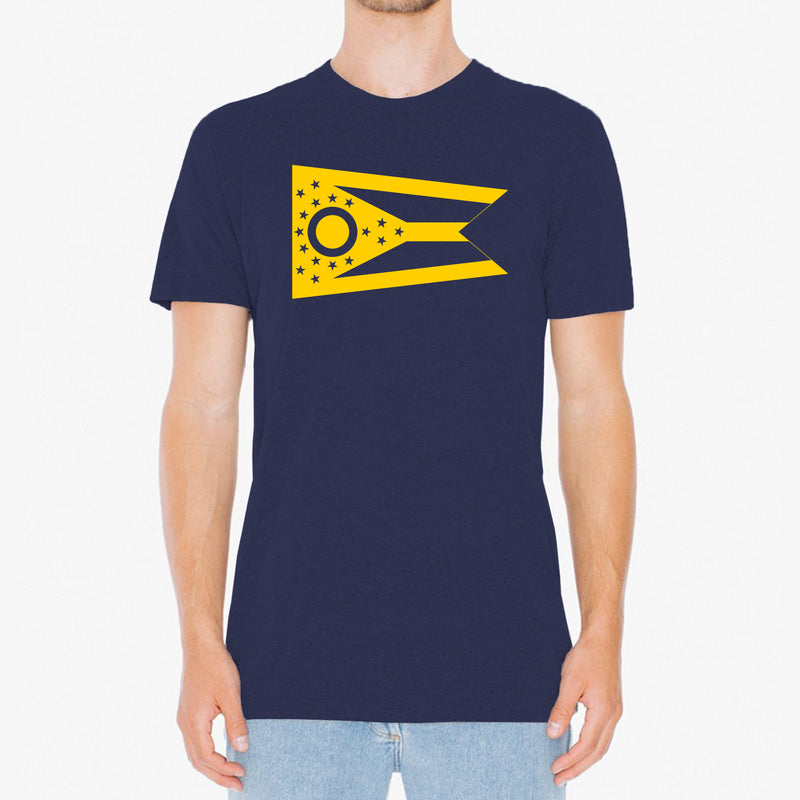 Ohio State Flag University of Toledo Rockets Colors Next Level Short Sleeve T-Shirt - Vintage Navy
