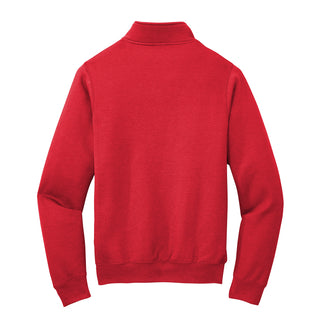 Houston Cougars Primary Logo Left Chest 1/4 Zip Sweatshirt - Red