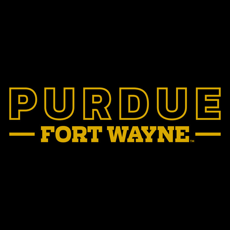 Purdue University Fort Wayne Mastodons Basic Block Short Sleeve T Shirt - Black