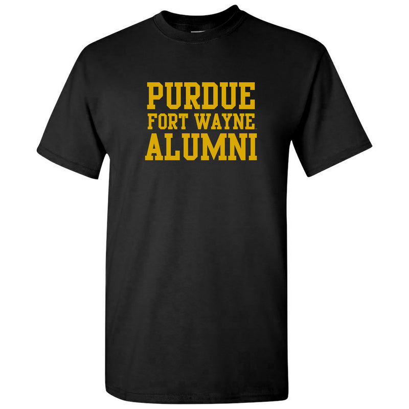 Purdue University Fort Wayne Mastodons Alumni Basic Block Short Sleeve T Shirt - Black