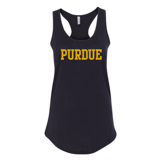 Purdue Boilermakers Basic Block Womens Racerback Tank - Black