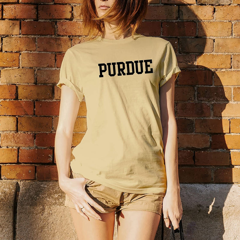Purdue Boilermakers Basic Block T Shirt - Vegas Gold