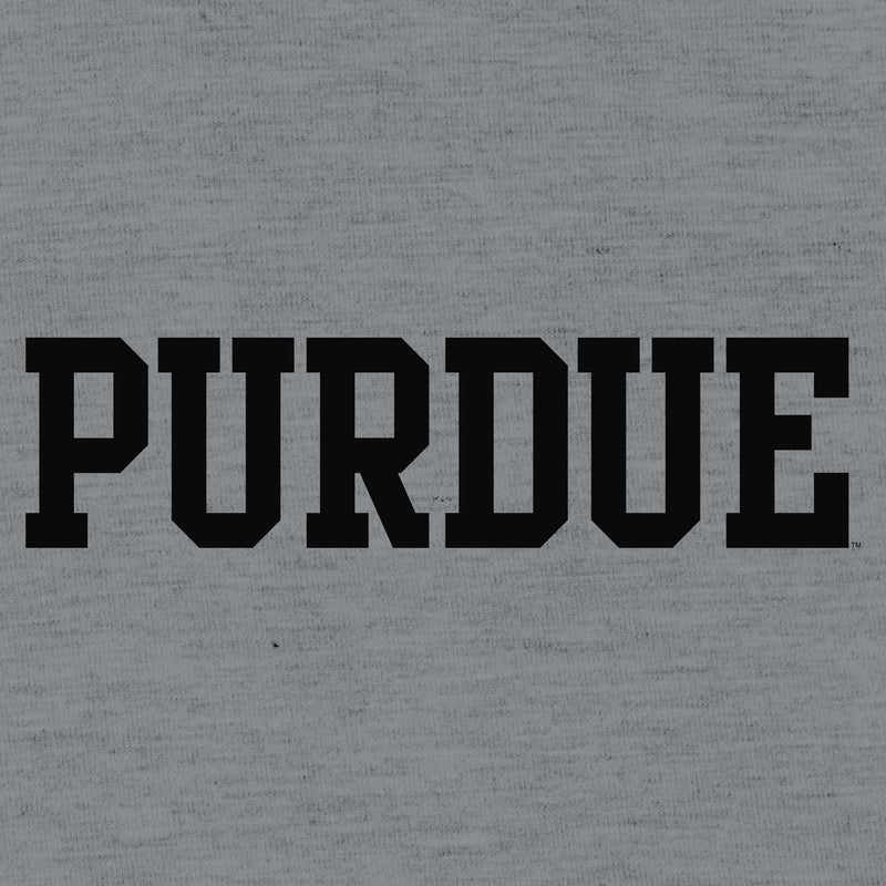 Purdue University Boilermakers Basic Block Canvas Triblend T Shirt - Athletic Grey Triblend
