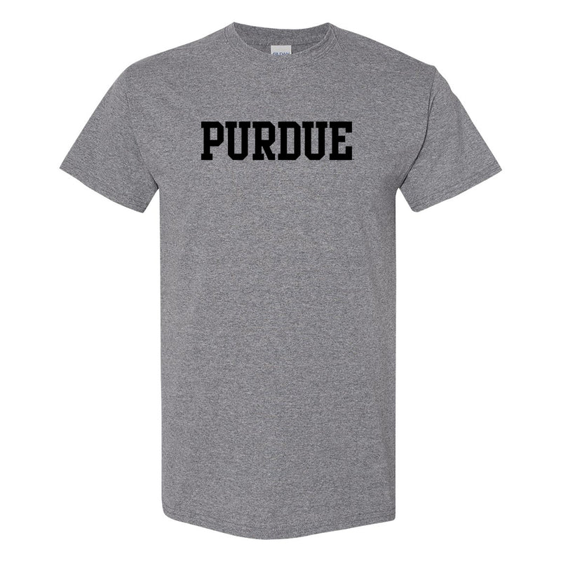 Basic Block Purdue T Shirt - Graphite Heather