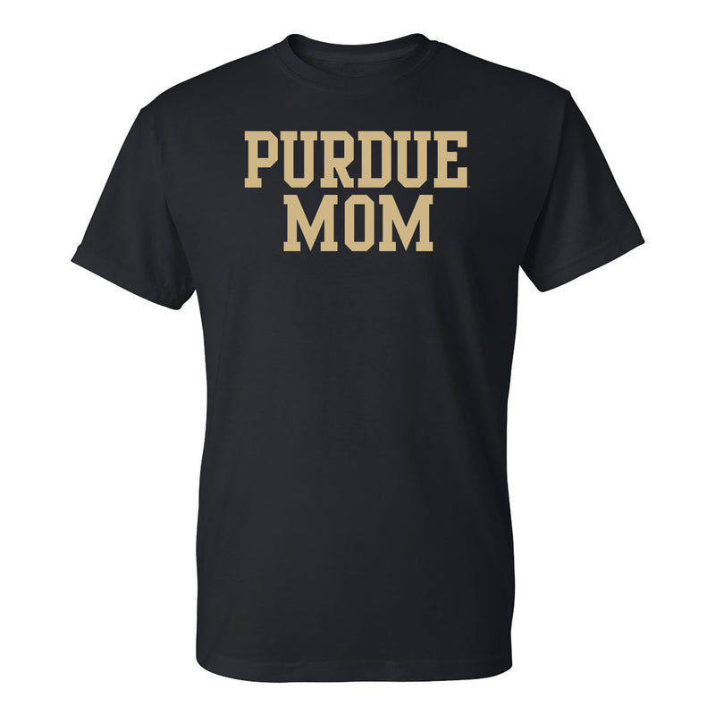 Purdue Boilermakers Basic Block Mom T-Shirt - Black