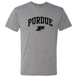 Purdue University Boilermakers Arch Logo Next Level T Shirt - Premium Heather