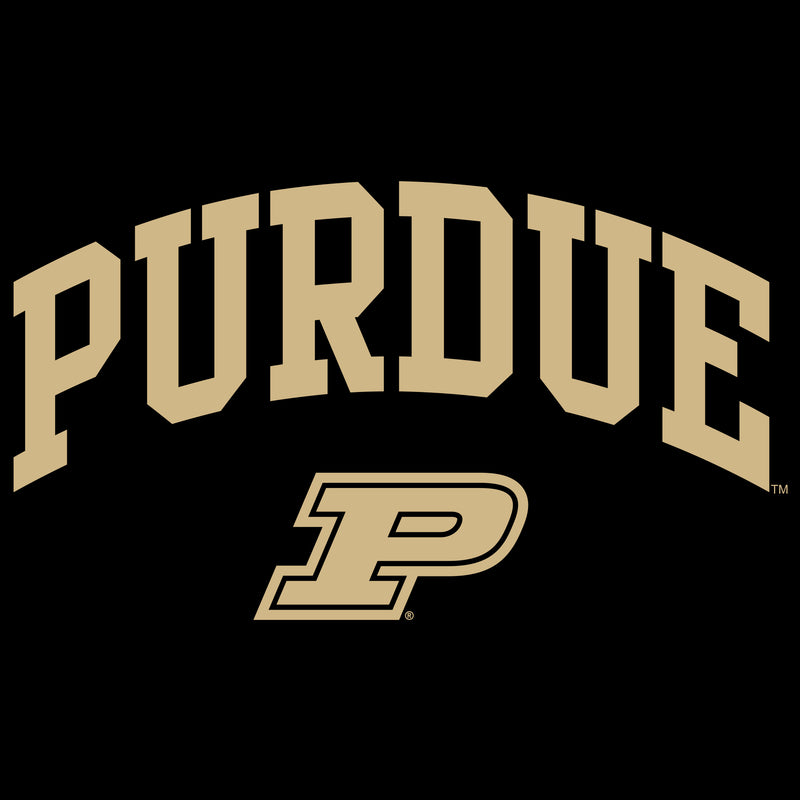 Purdue University Boilermakers Arch Logo Next Level Short Sleeve T Shirt - Black