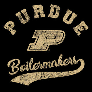 Purdue University Boilermakers Retro Script NLA T Shirt - Black