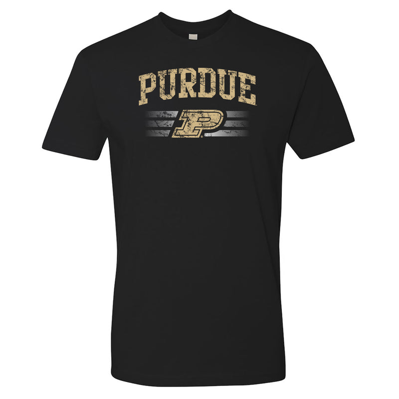 Purdue University Boilermakers Dynasty Logo Next Level Short Sleeve T Shirt - Black