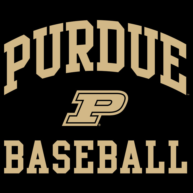 Purdue University Boilermakers Arch Logo Baseball Hoodie - Black