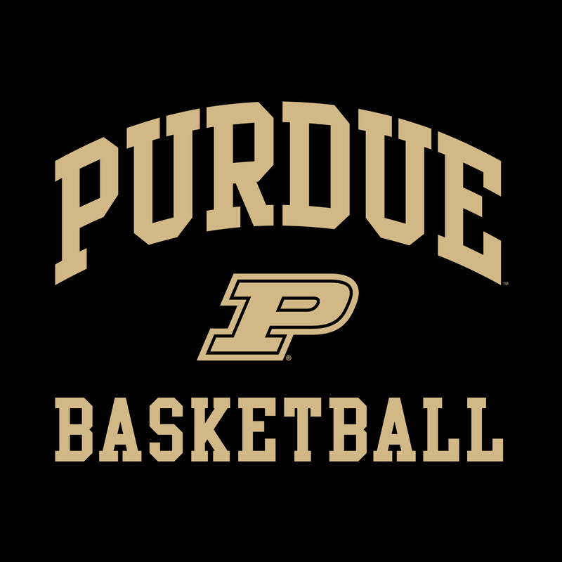Purdue University Boilermakers Arch Logo Basketball Short Sleeve T Shirt - Black