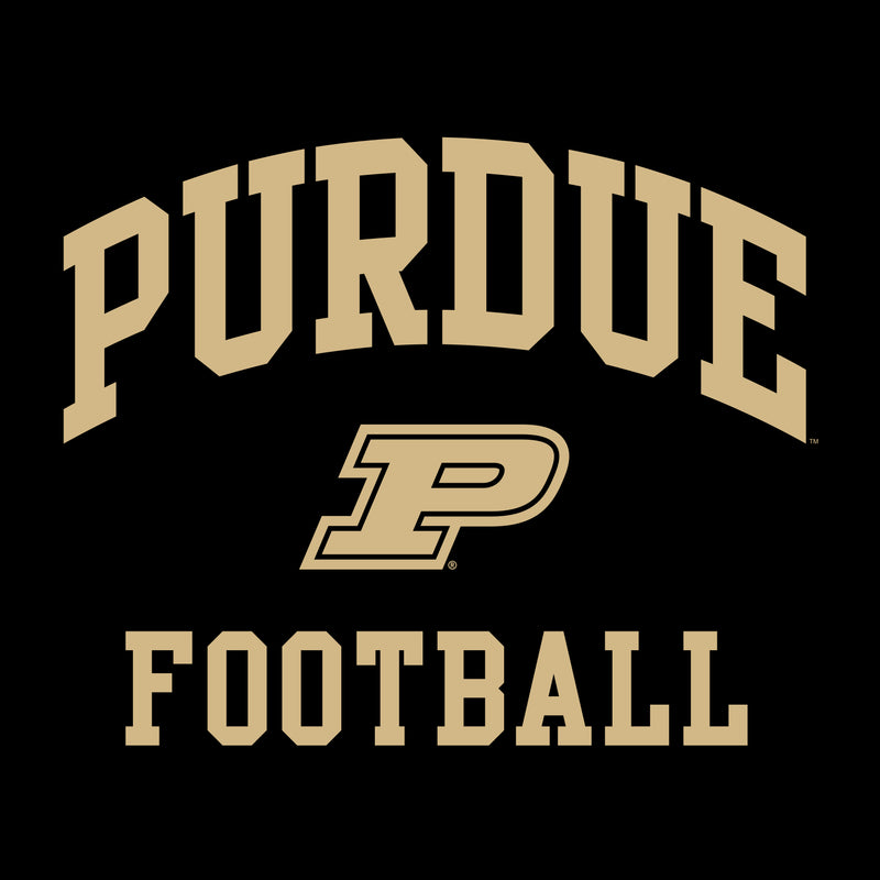 Purdue University Boilermakers Arch Logo Football Short Sleeve T Shirt - Black