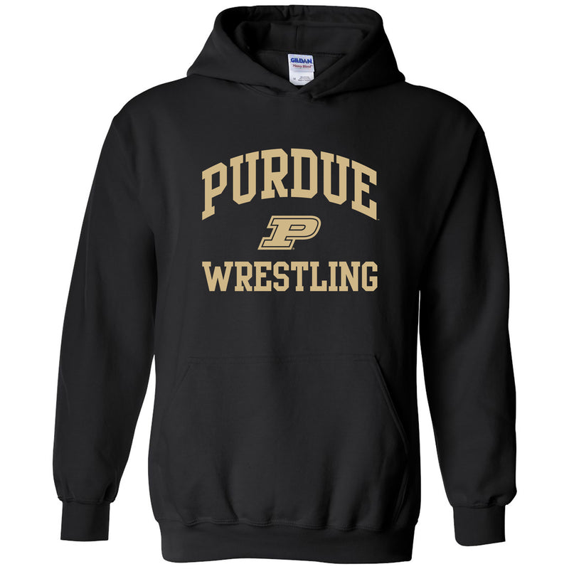 Purdue University Boilermakers Arch Logo Wrestling Hoodie - Black