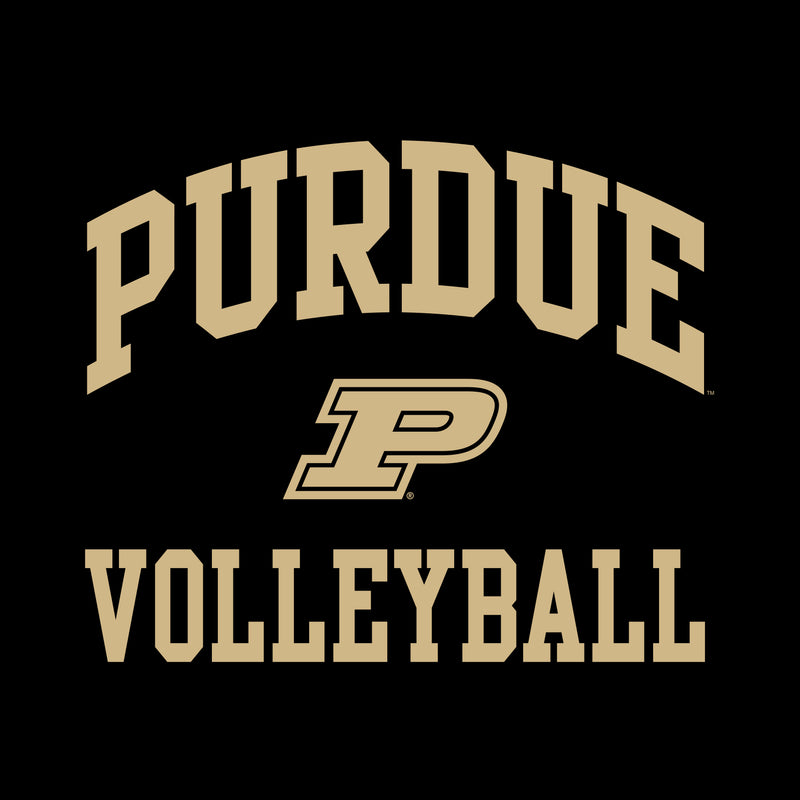 Purdue University Boilermakers Arch Logo Volleyball Short Sleeve T Shirt - Black
