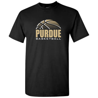 Purdue University Boilermakers Basketball Shadow Short Sleeve T Shirt - Black