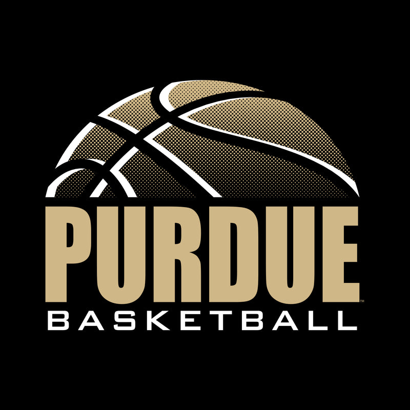 Purdue University Boilermakers Basketball Shadow Long Sleeve T Shirt- Black