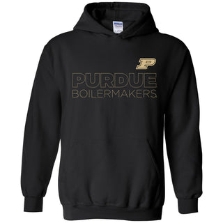 Purdue University Boilermakers Modern Outline Hoodie - Black