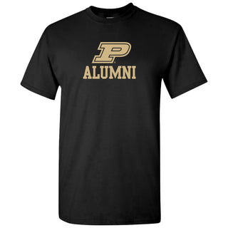 Purdue University Boilermakers Primary Logo Alumni Basic Cotton Short Sleeve T Shirt - Black