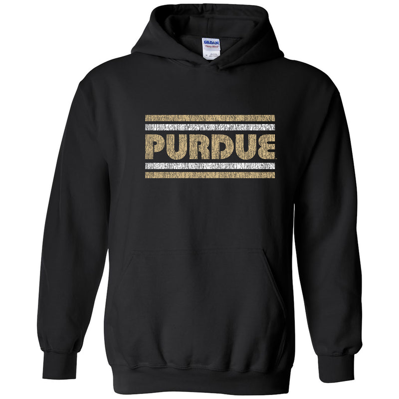 Purdue University Boilermakers Retro Underline Heavy Blend Hoodie - Black
