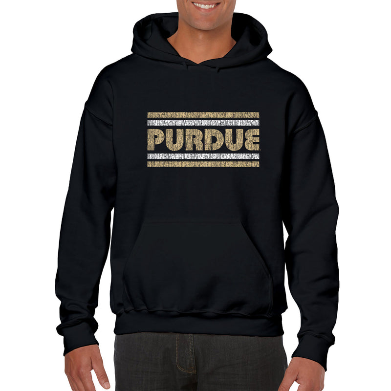 Purdue University Boilermakers Retro Underline Heavy Blend Hoodie - Black