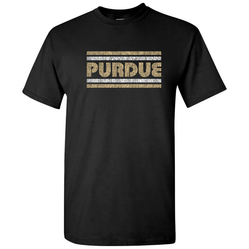 Purdue University Boilermakers Retro Underline Short Sleeve T-Shirt - Black