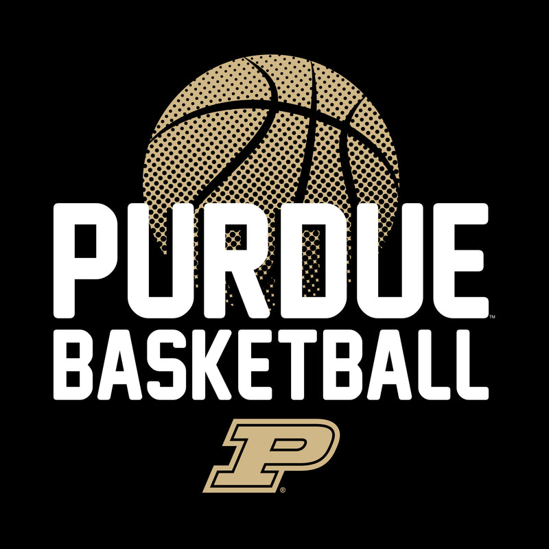 Purdue University Boilermakers Basketball Flux Basic Cotton Short Sleeve T Shirt - Black