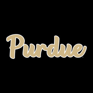 Purdue University Boilermakers Basic Script Cotton Long Sleeve T Shirt - Black