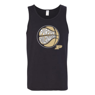 Purdue University Boilermakers Street Basketball Heavy Cotton Tank Top - Black