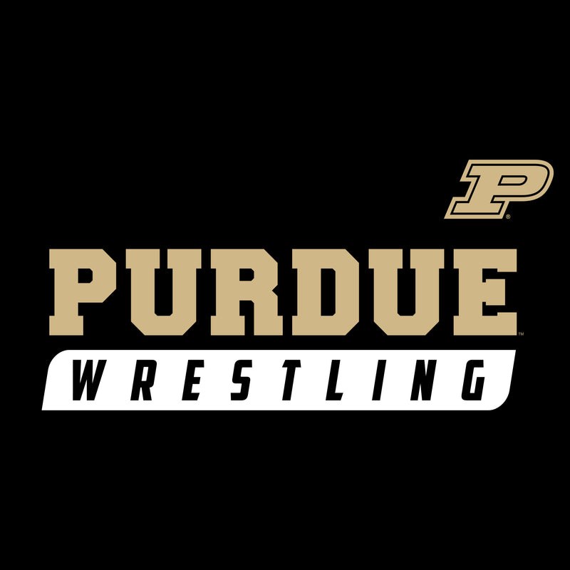 Purdue University Boilermakers Wrestling Slant Heavy Blend Hoodie - Black