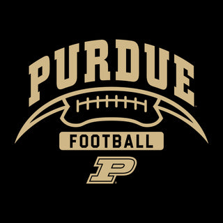 Purdue University Boilermakers Football Crescent Short Sleeve T Shirt - Black