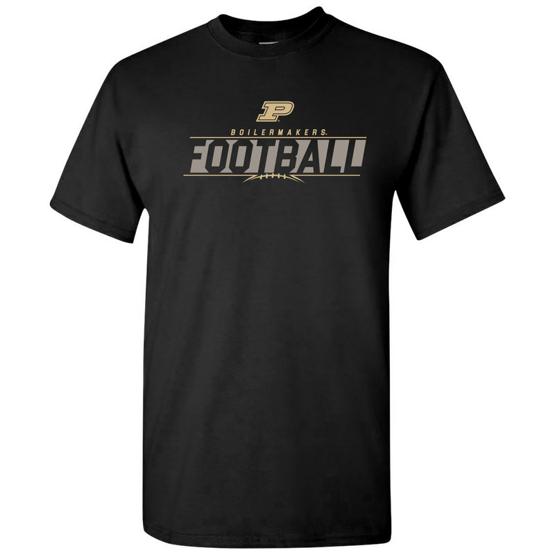 Purdue University Boilermakers Football Charge Short Sleeve T Shirt - Black