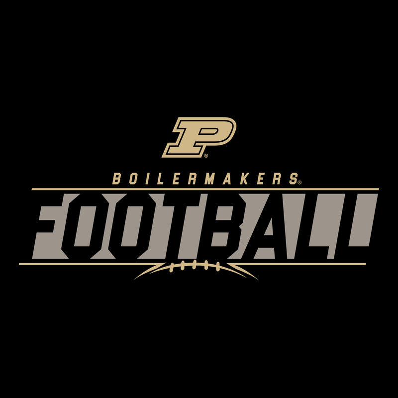 Purdue University Boilermakers Football Charge Short Sleeve T Shirt - Black