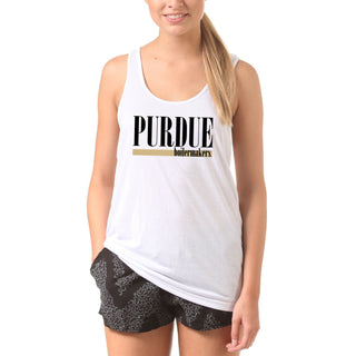 Purdue University Boilermakers Boldline Basic Cotton Tank Top - White