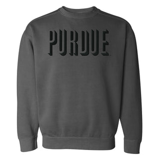 Purdue Shadow Compact Comfort Colors Crewneck - Pepper