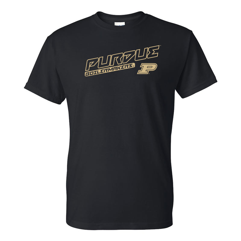 Purdue Warrior Slant T-Shirt - Black