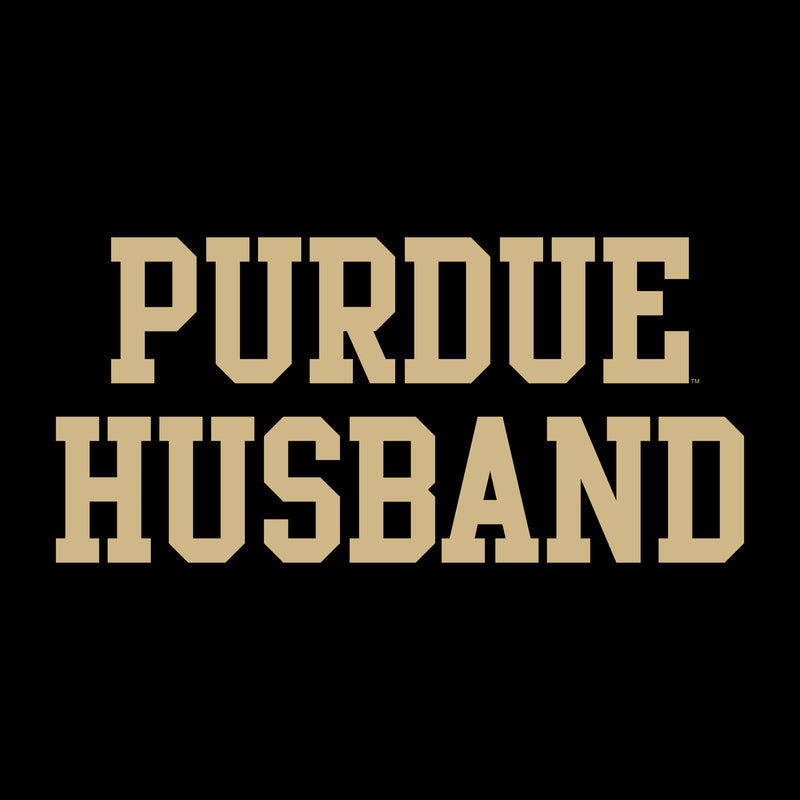 Purdue Boilermakers Basic Block Husband T Shirt - Black