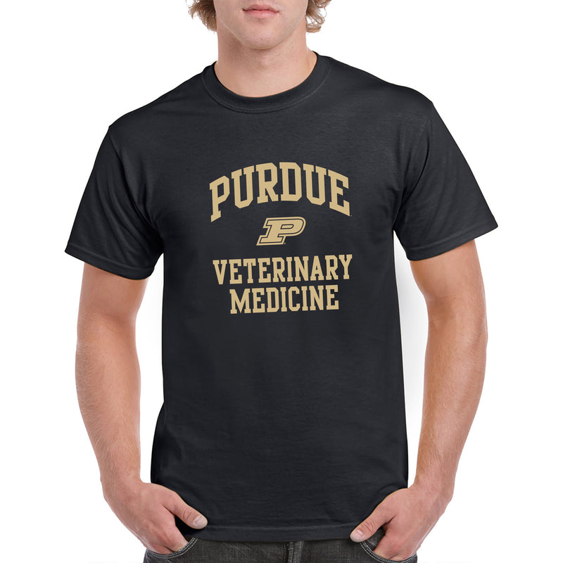 Purdue Arch Logo Veterinary Medicine T Shirt - Black