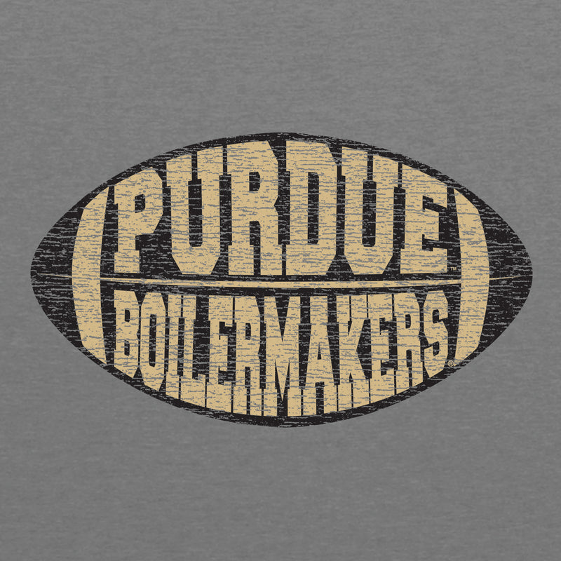 Purdue University Boilermakers Faded Block Football Short Sleeve T Shirt - Premium Heather
